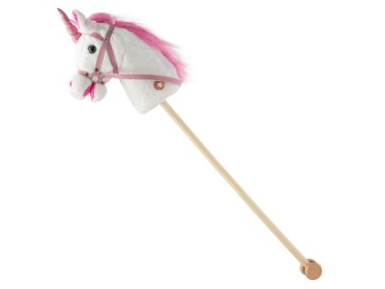 Hobby horse unicorn so zvukom a kolieskami Nia Baby Mix white - 56547