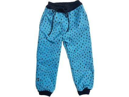 9957 softshellove nohavice dots blue