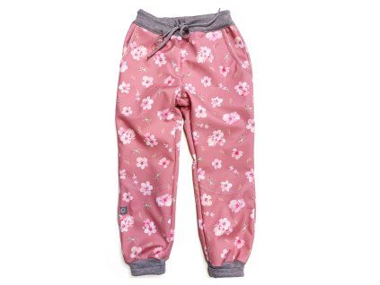 9963 softshellove nohavice pink rose