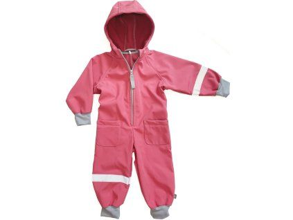 9996 softshellova kombineza pink grey