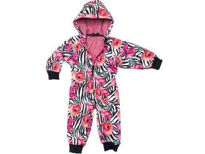 10008 softshellova kombineza pinkie zebra