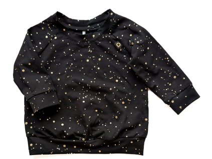 PINKIE mikina Shine Gold Black Varianta / veľkosť: 86-92