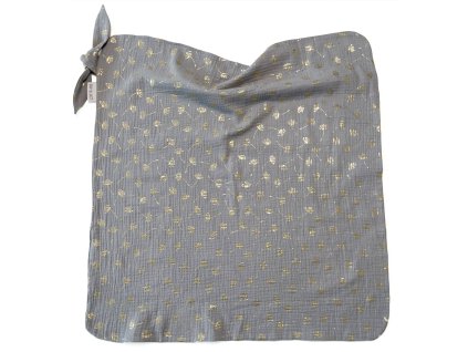 10941 letna deka muslin flower grey