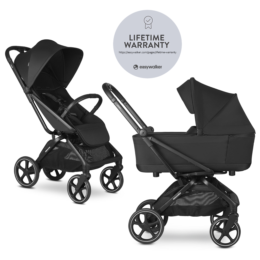 E-shop EASYWALKER Kočík kombinovaný Rockey L Pure Black