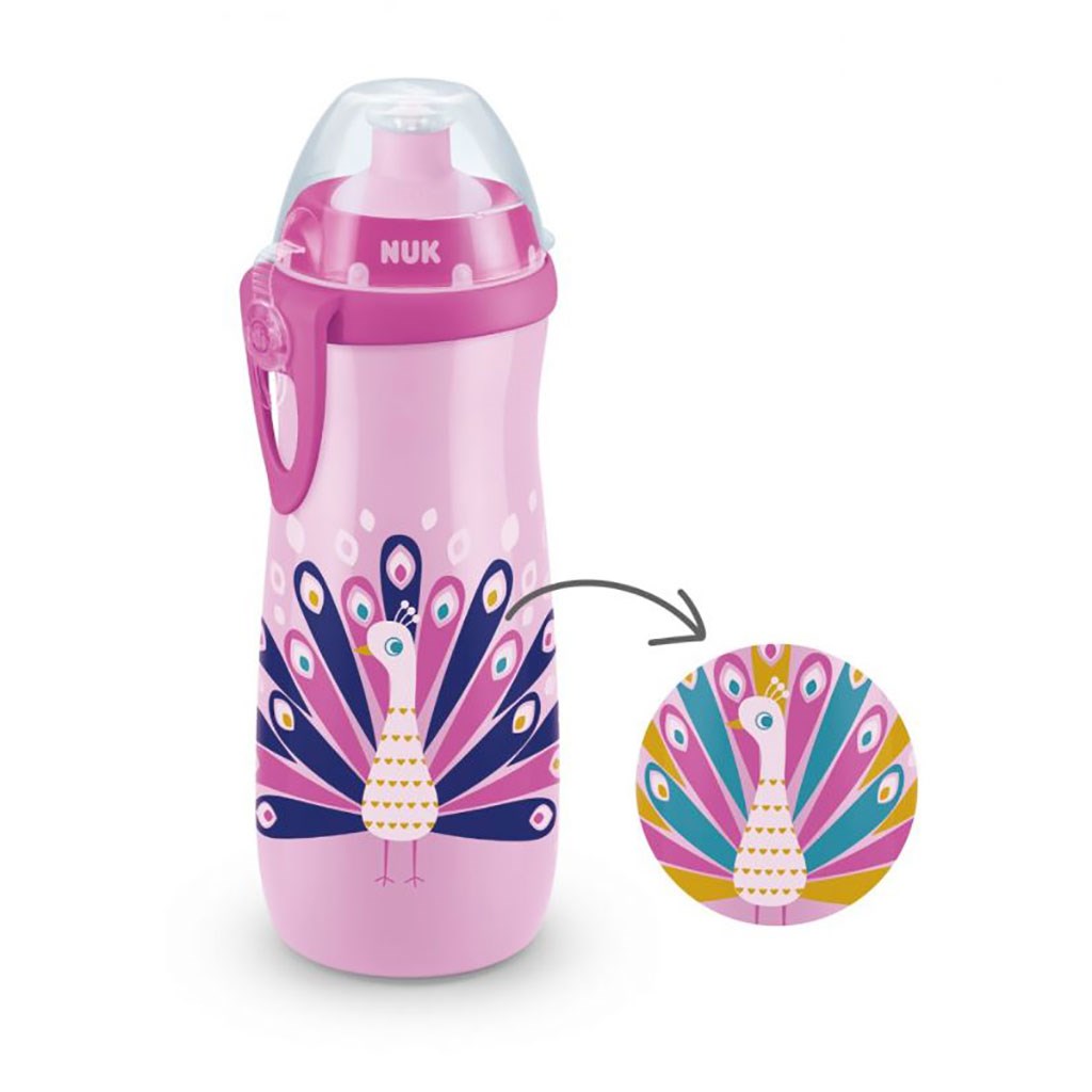 E-shop Detská fľaša NUK Sports Cup Peacock 450 ml - 57267