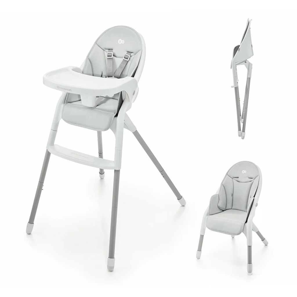 E-shop KINDERKRAFT Stolička jedálenská Dinnly 2v1 Grey