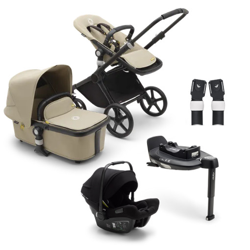 E-shop Bugaboo Fox Cub 3v1 Bundle farba:black/desert beige–desert beige