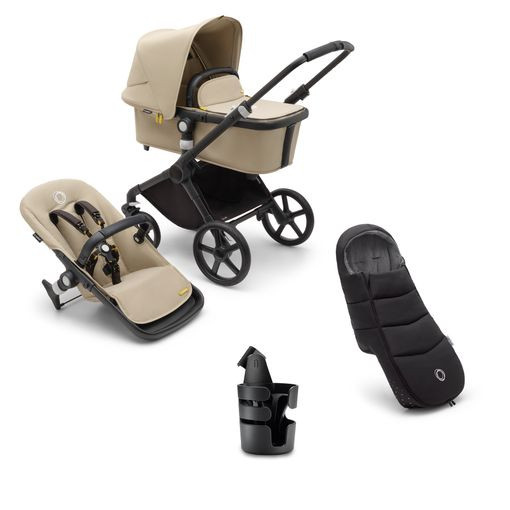 E-shop Bugaboo Fox Cub Essential Bundle farba:black/desert beige–desert beige