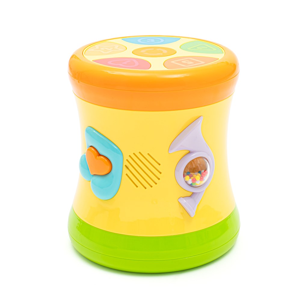 E-shop Obojstranný dynamický bubienok Baby Mix žltý - 53211