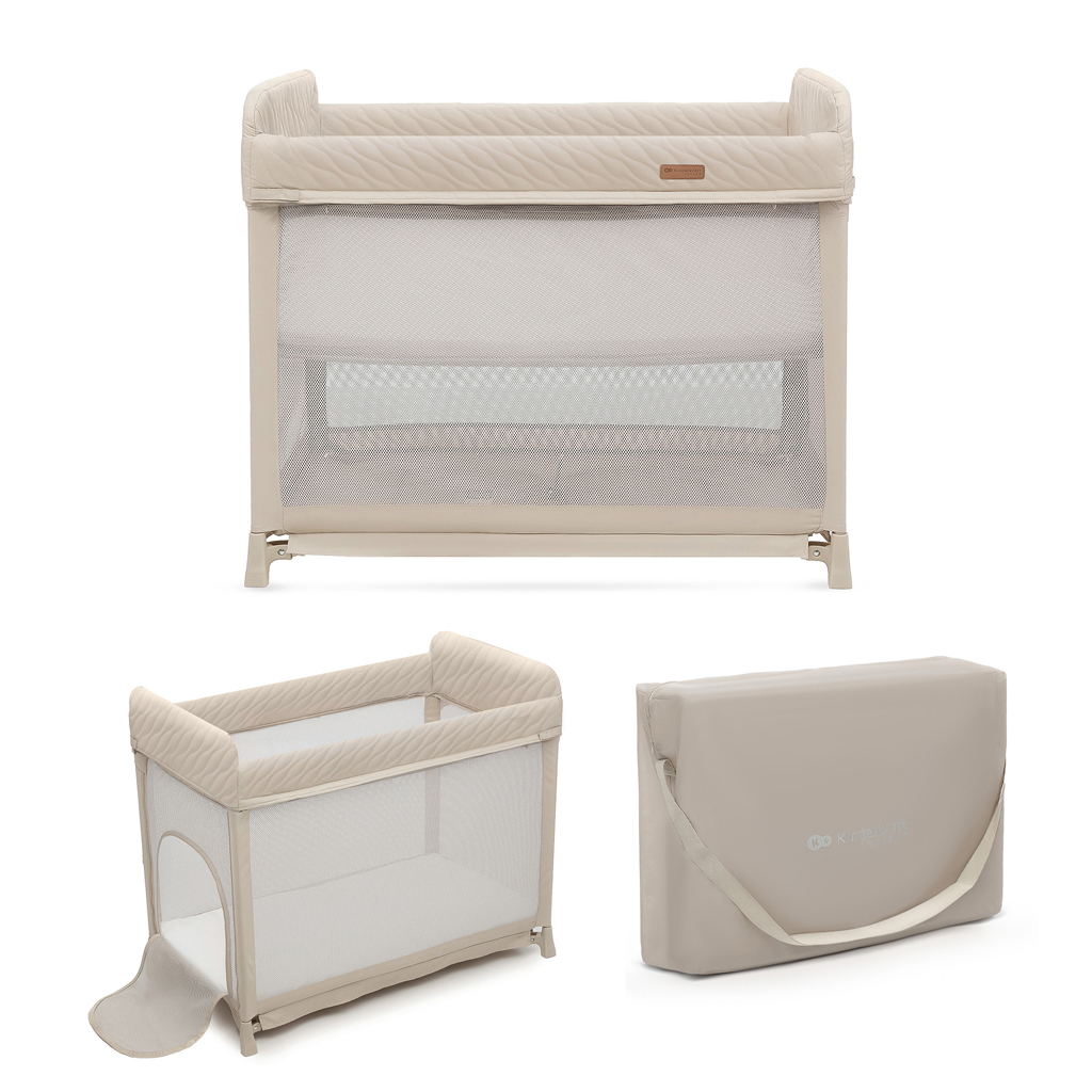 E-shop KINDERKRAFT SELECT Postieľka cestovná Moon Dream Beige