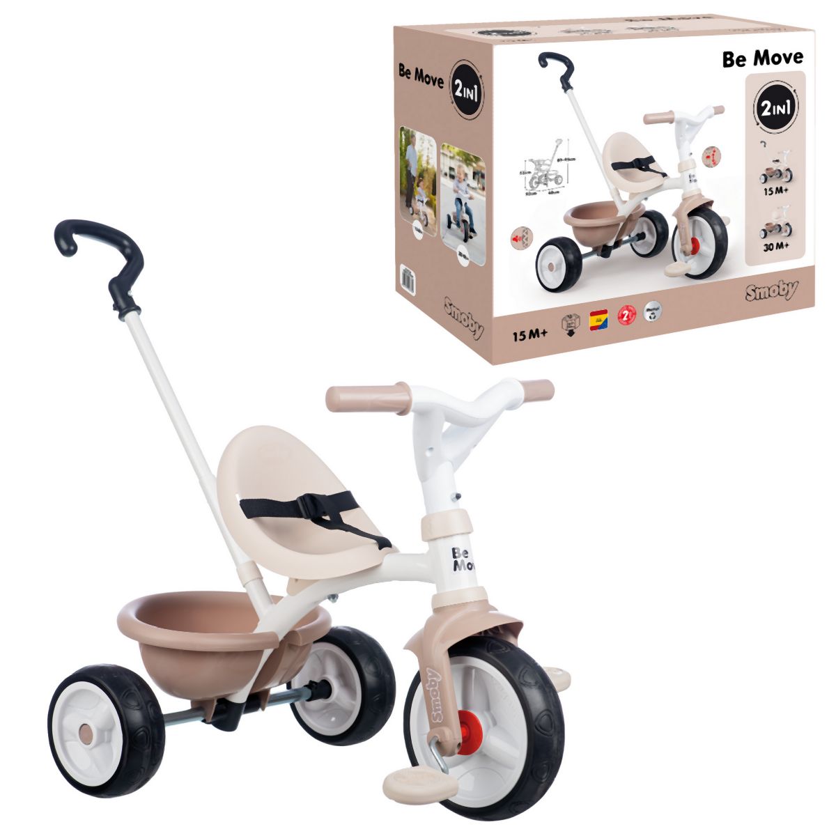 E-shop Smoby Trojkolka Be Move béžová