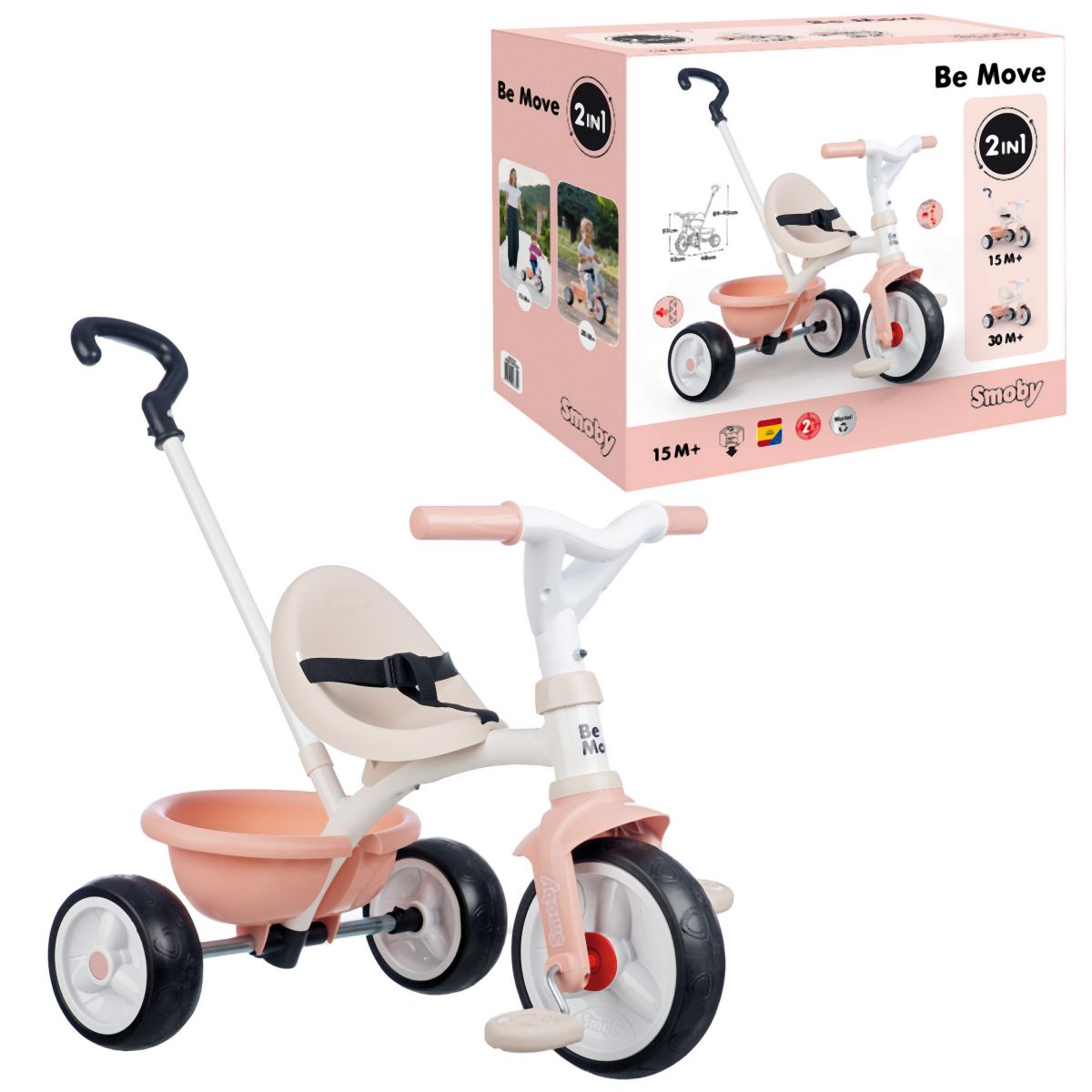 E-shop Smoby Trojkolka Be Move ružová