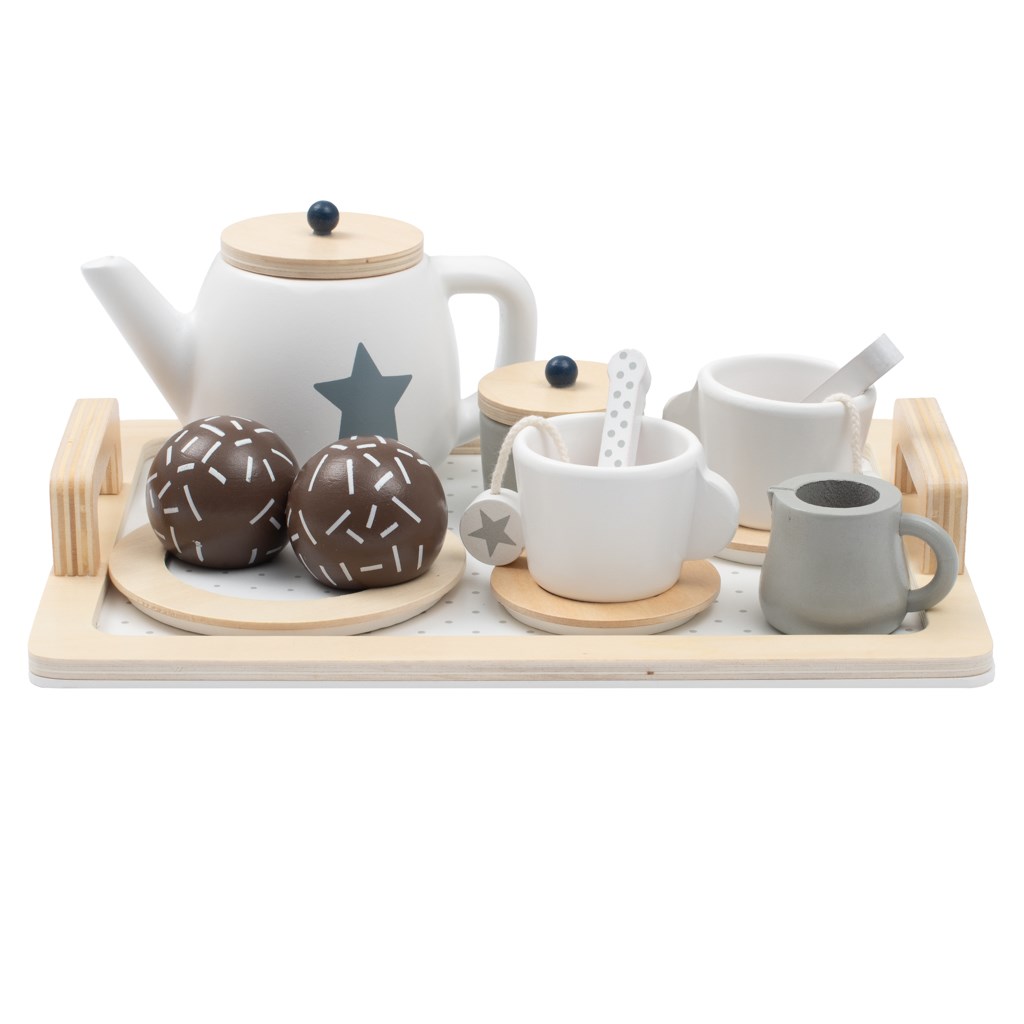 E-shop Detská drevená čajová súprava Montessori Baby Mix - 57345