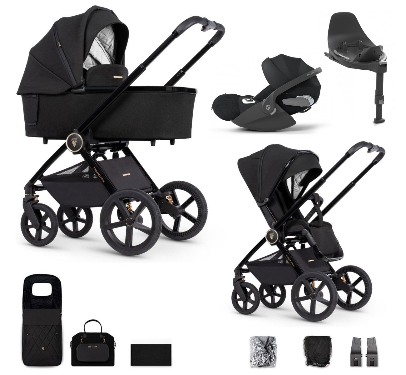 E-shop Venicci Tinum UPline + Cybex Cloud T Plus + Base T, all black