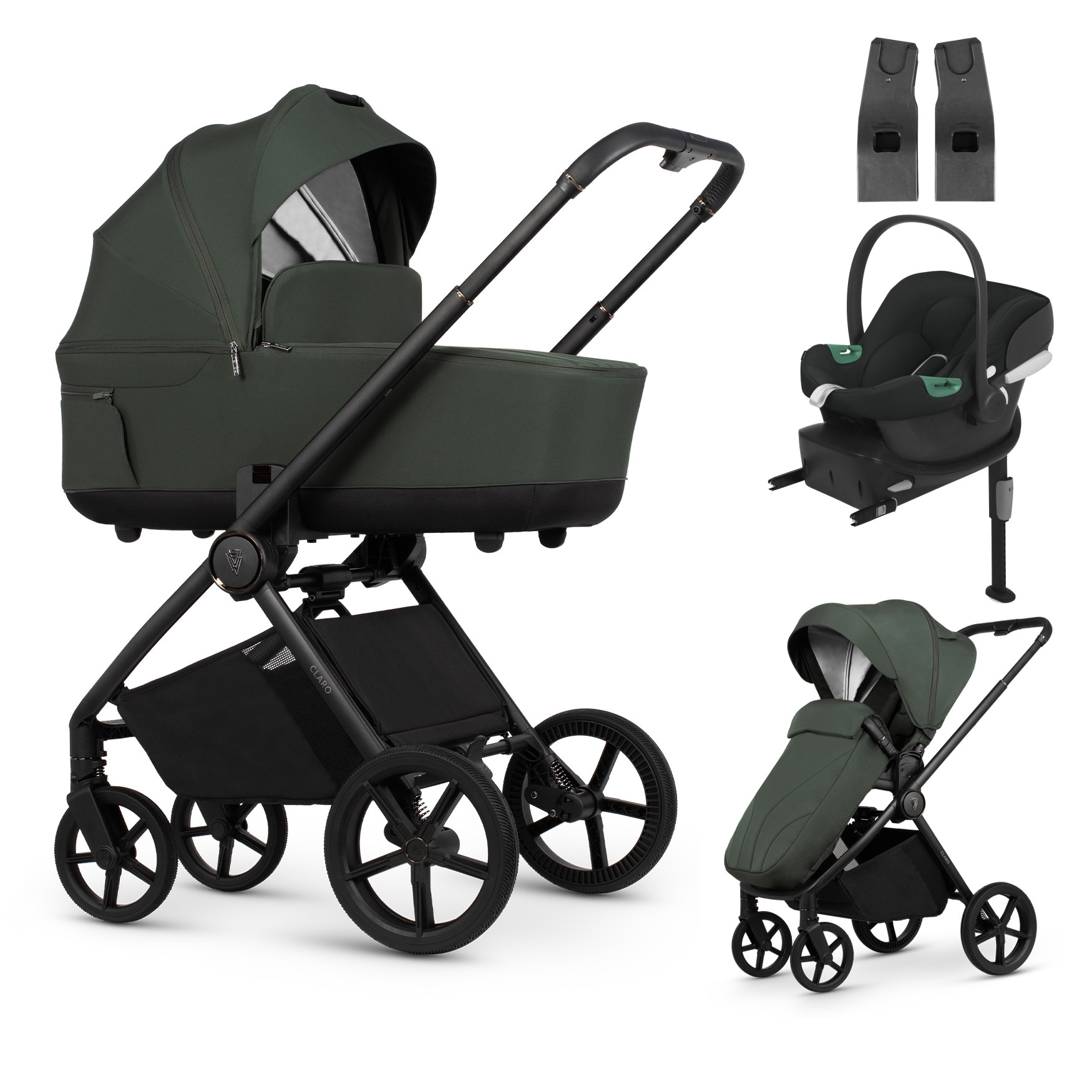 Venicci kočík CLARO 4v1 s Cybex Aton B2 + základňa, Forest