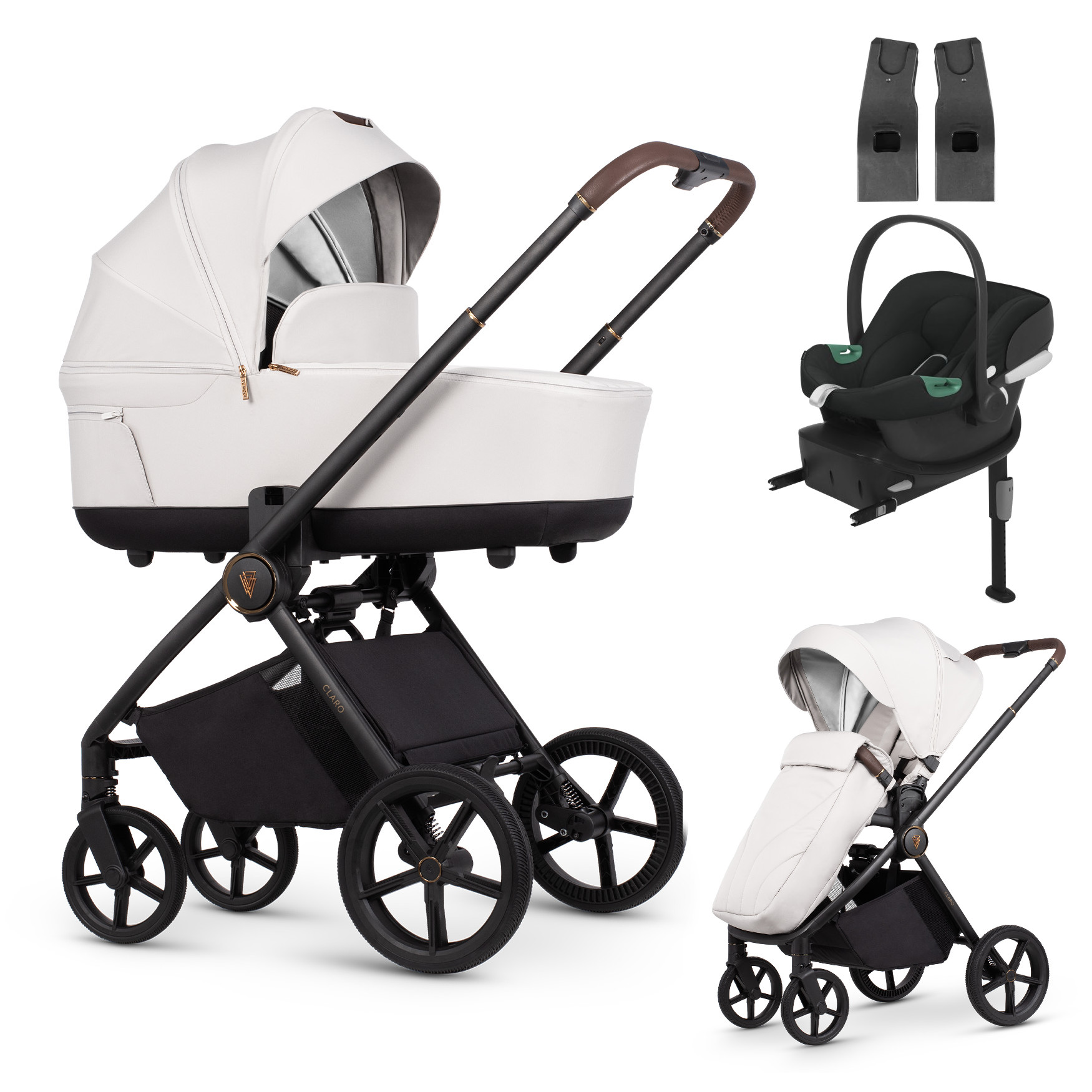 Venicci kočík CLARO 4v1 s Cybex Aton B2 + základňa, Vanilla