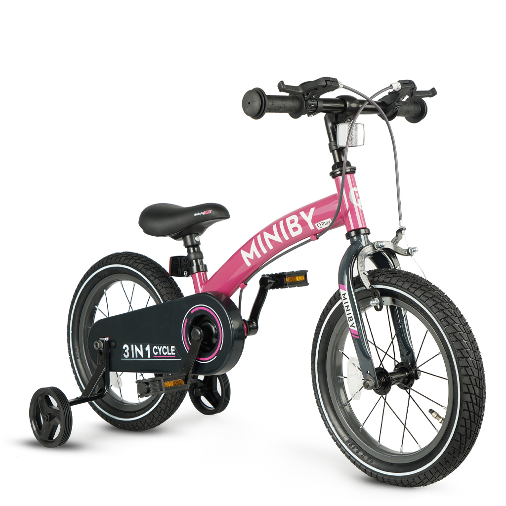 E-shop QPLAY Bicykel Miniby 3v1 Pink, vek 2 - 8 rokov