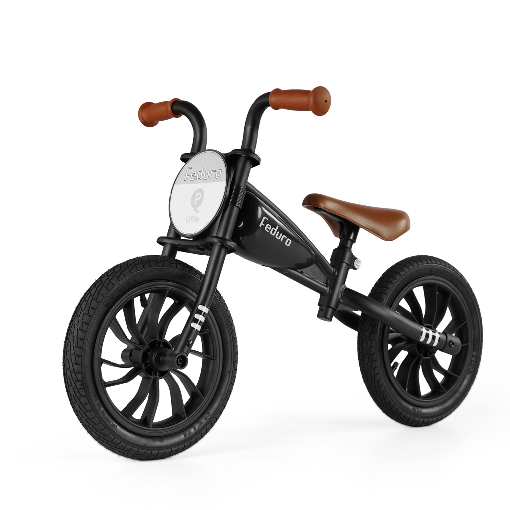 E-shop QPLAY Odrážadlo Feduro Black, vek 3-6 rokov, do 30 kg