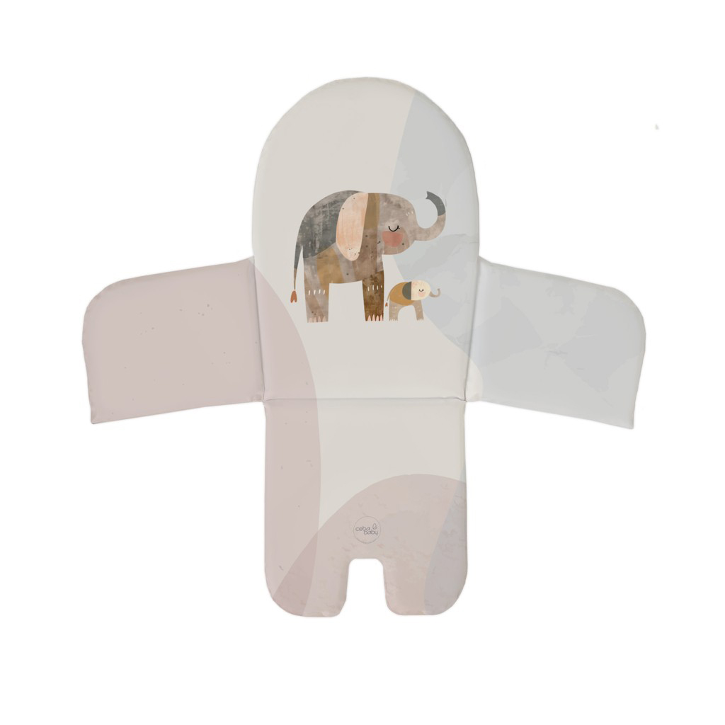 E-shop CEBA BABY Vložka do jedálenskej stoličky (38x28) Basic Elephant Family