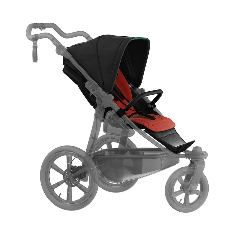 E-shop Tfk stroller seat unit mono/pro anthracite with red highlights