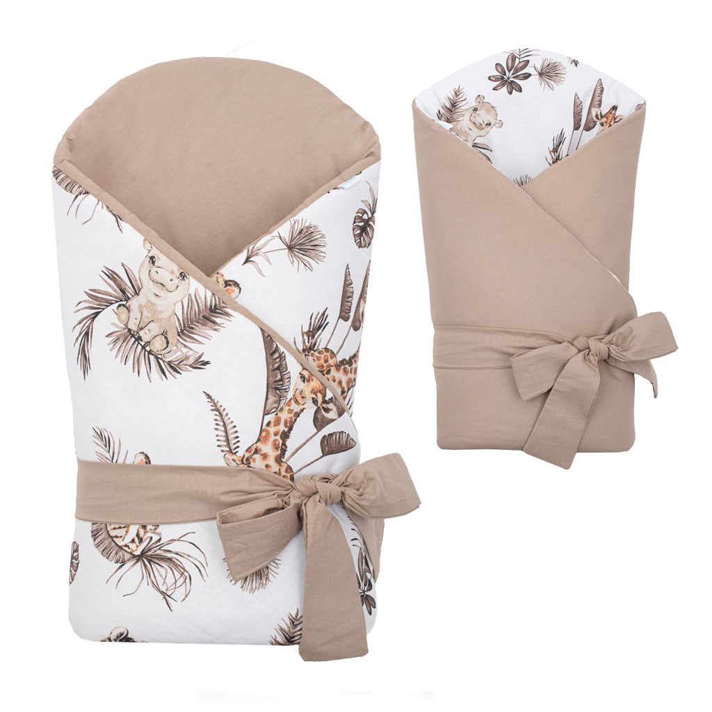 E-shop Obojstranná detská zavinovačka New Baby Safari 80x80 cm - 57161