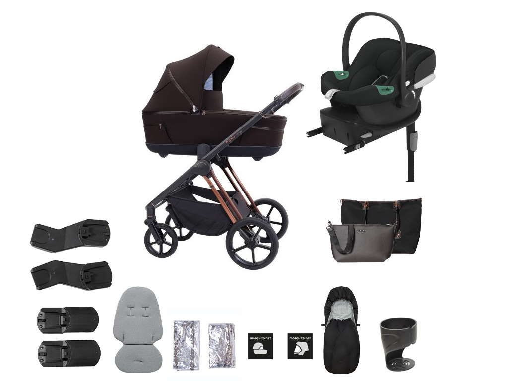 ESPIRO výhodný set Miloo 2025 + Cybex Aton B2 so základňou, 208 Excellent Chocolate