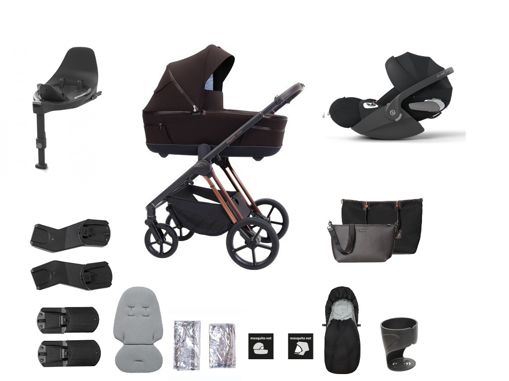 ESPIRO výhodný set Miloo 2025 + Cybex Cloud T Plus so základňou, 208 Excellent Chocolate