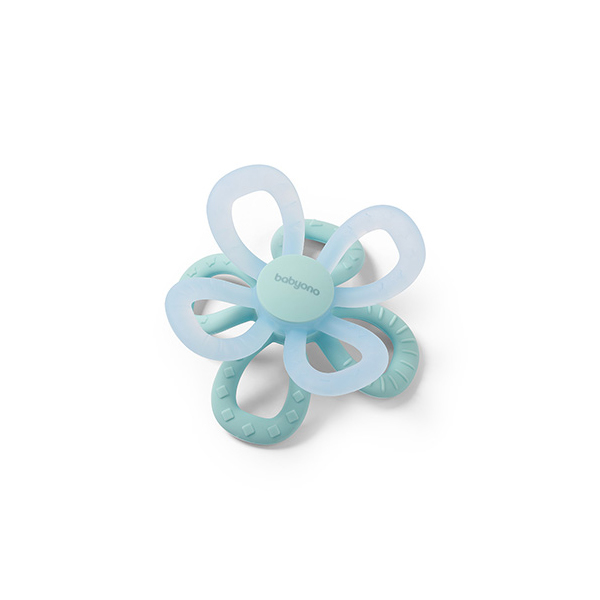 E-shop BABYONO Hryzačka silikónová Flower - modrá