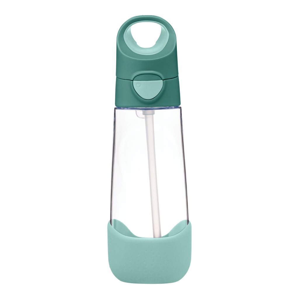 Fľaša na pitie so slamkou 600 ml - emerald forest