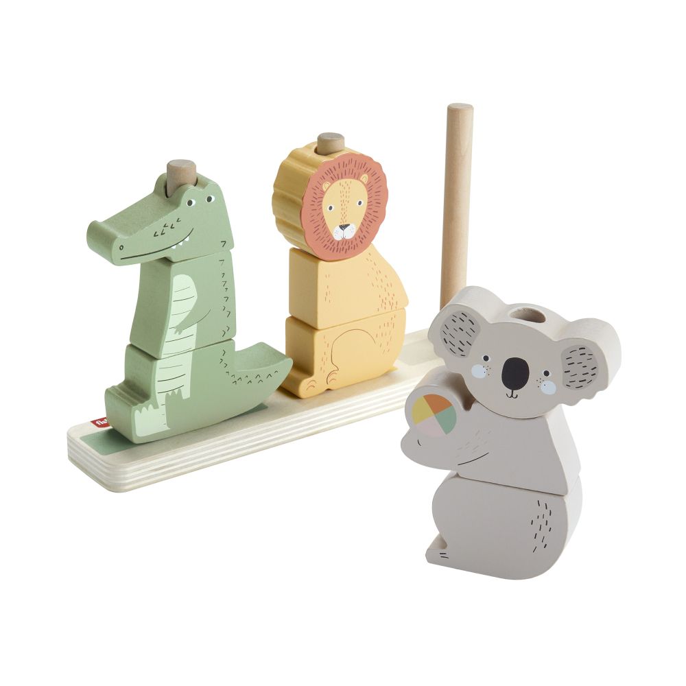 E-shop Mattel Fisher Price DREVENÁ SKLADAČKA ZVIERATKÁ