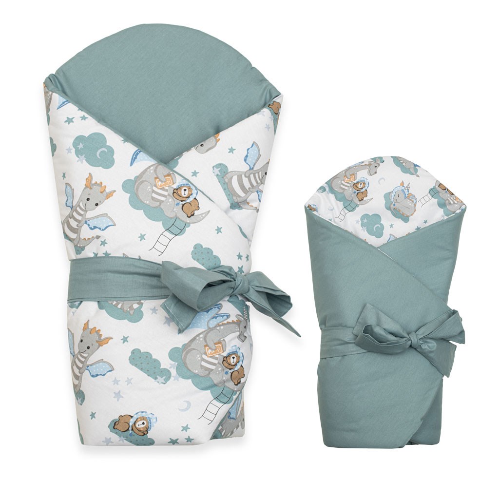 E-shop Obojstranná detská zavinovačka New Baby Dráčik 80x80 cm - 57538