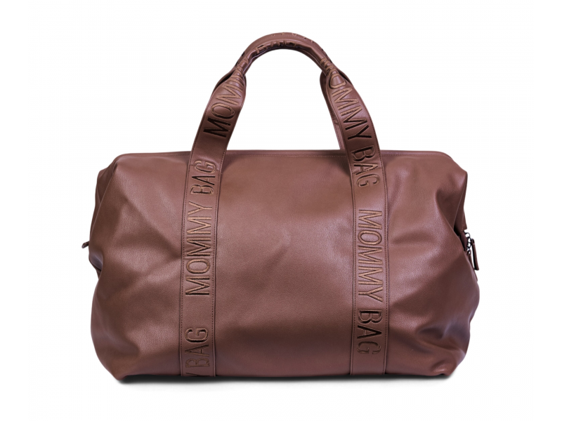 E-shop CHILDHOME Prebaľovacia taška Mommy Bag Signature Vegan Leather Dark Brown