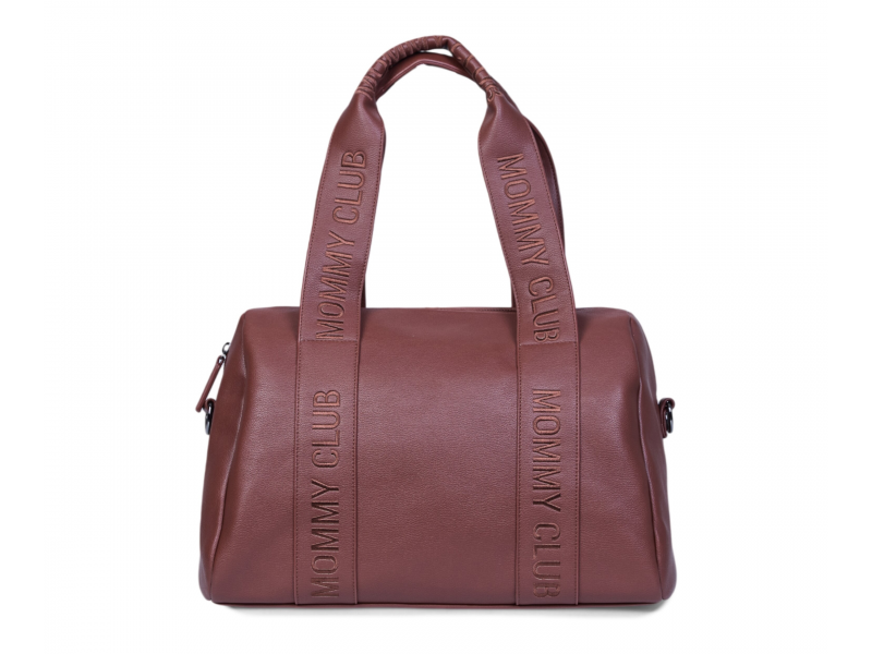 E-shop CHILDHOME Prebaľovacia taška Mommy Club Signature Vegan Leather Dark Brown