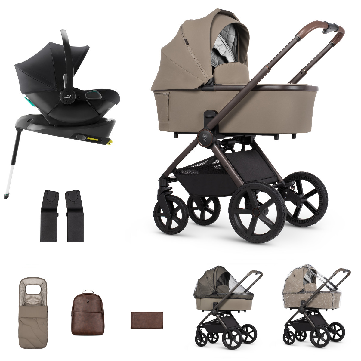 E-shop Venicci kočík Tinum UPline 2, Powder SE + Baby Safe Core so základňou