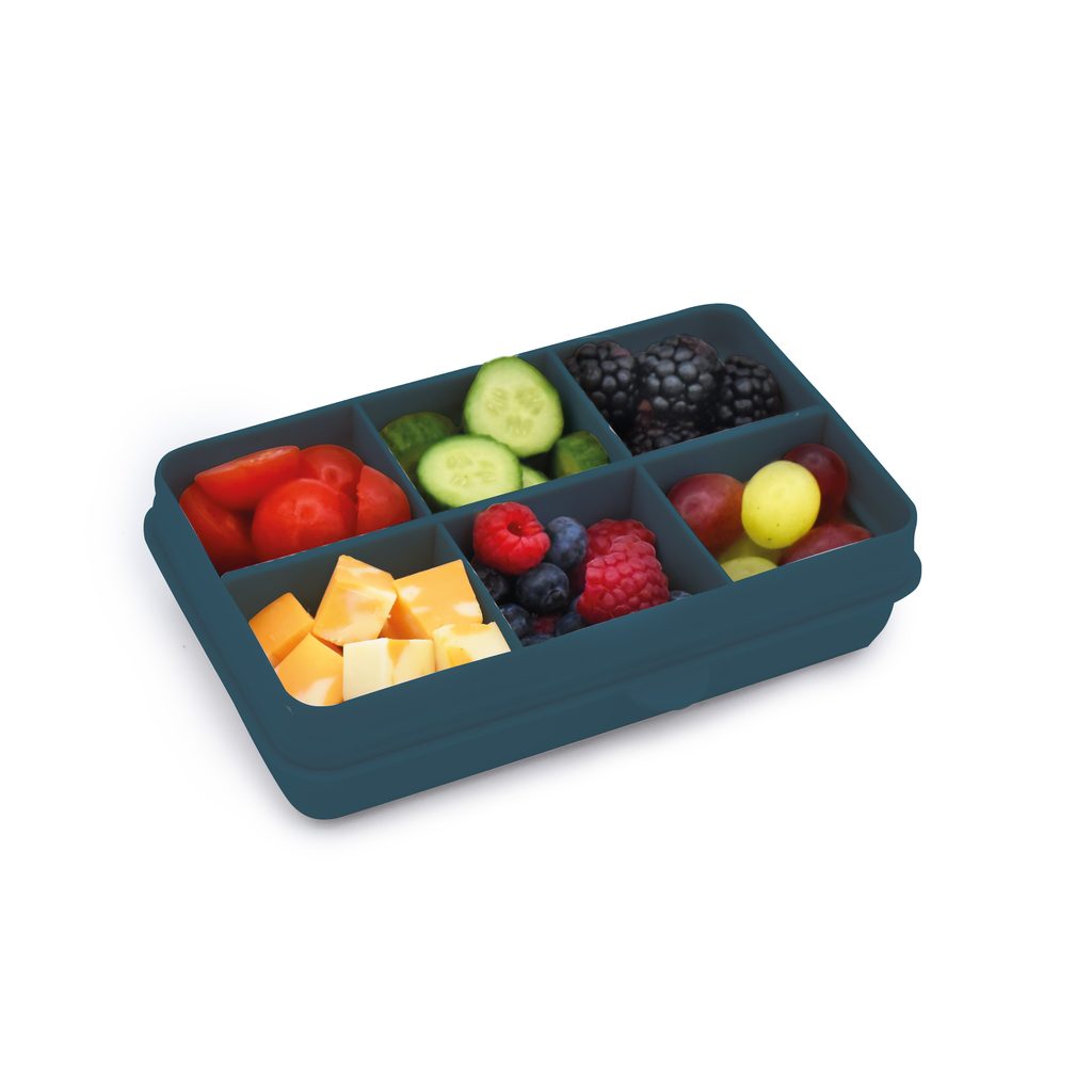 E-shop Melii Snackle Box krabička na občerstvenie mini - Luxe modrá