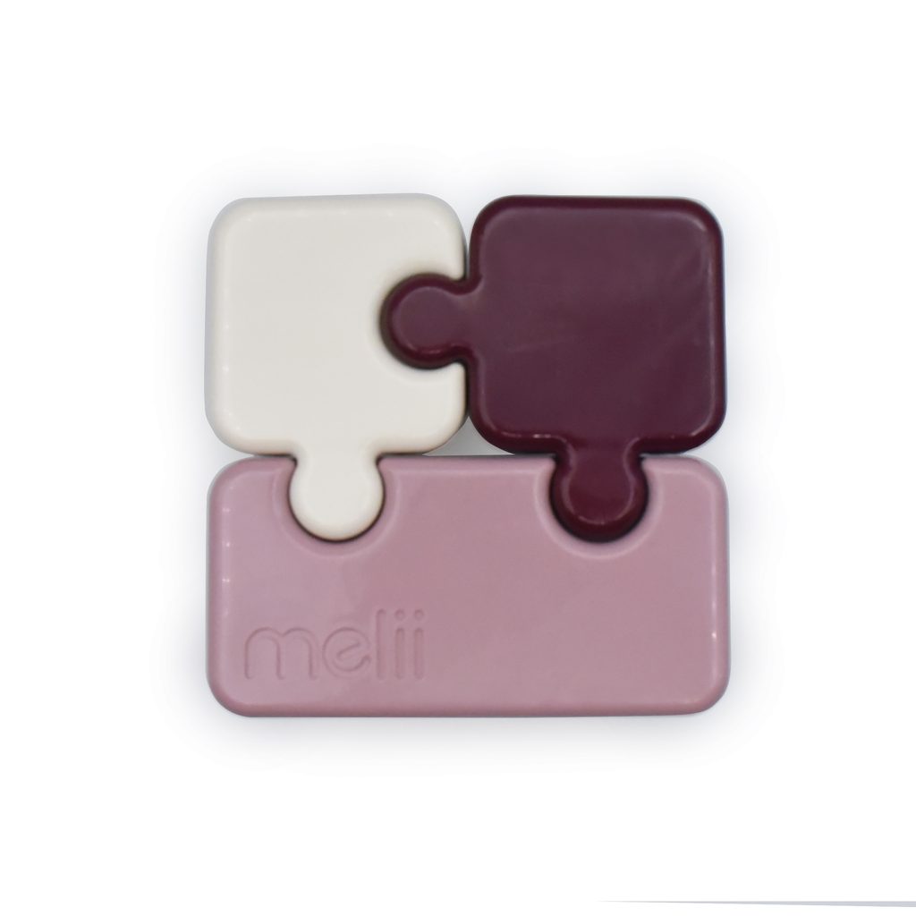 E-shop Melii Desiatový box Puzzle 850 ml - Luxe ružový