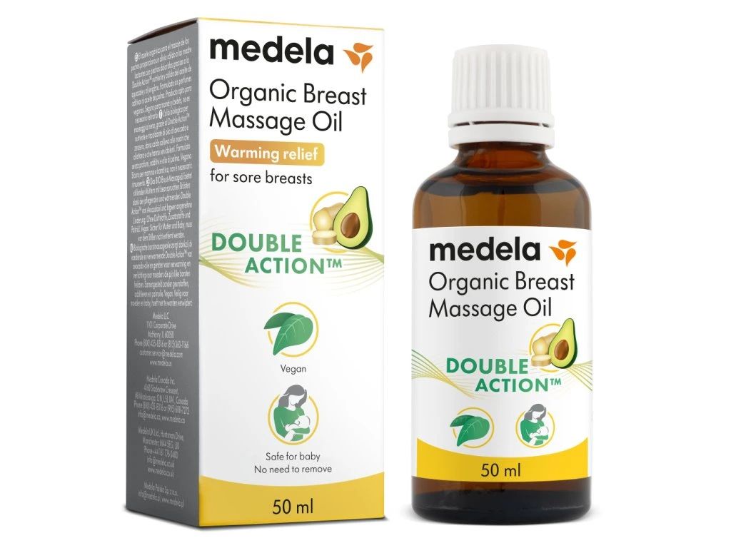 E-shop Medela Organický masážny olej na prsia, 50 ml