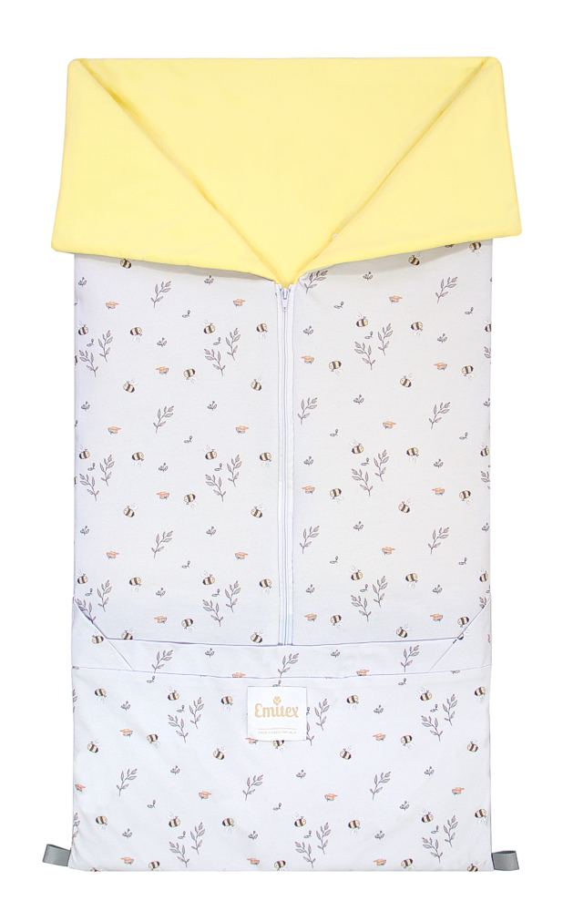 E-shop Emitex Fusak 2v1 BARY bavlna/bavlna - Little Bee + Light Yellow