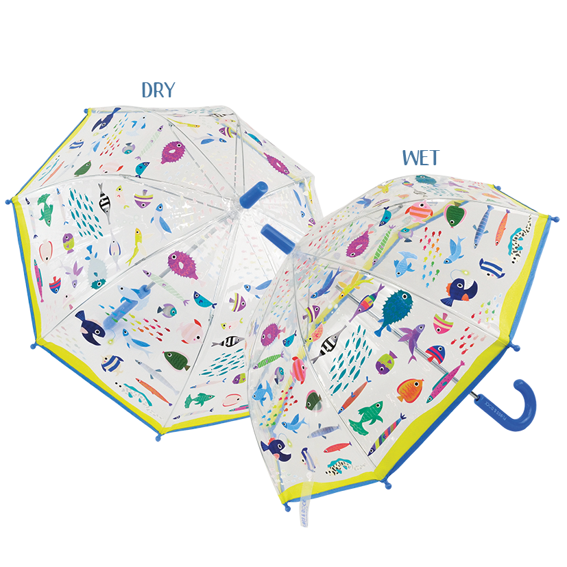 E-shop 50P6154 Floss&Rock Dáždnik Meniaci farbu Oceán transparentný