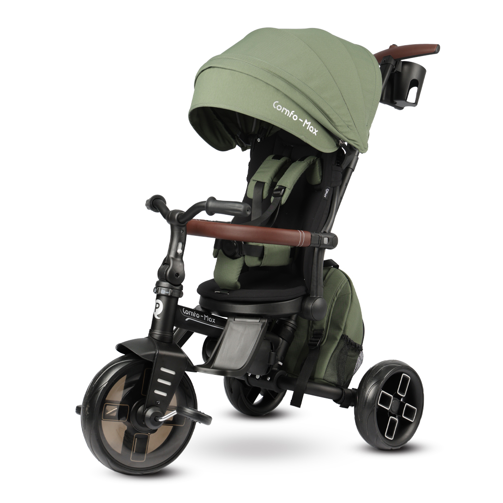 E-shop QPLAY Trojkolka Comfo Max Olive Green, 7v1, vek 10-72 mesiacov