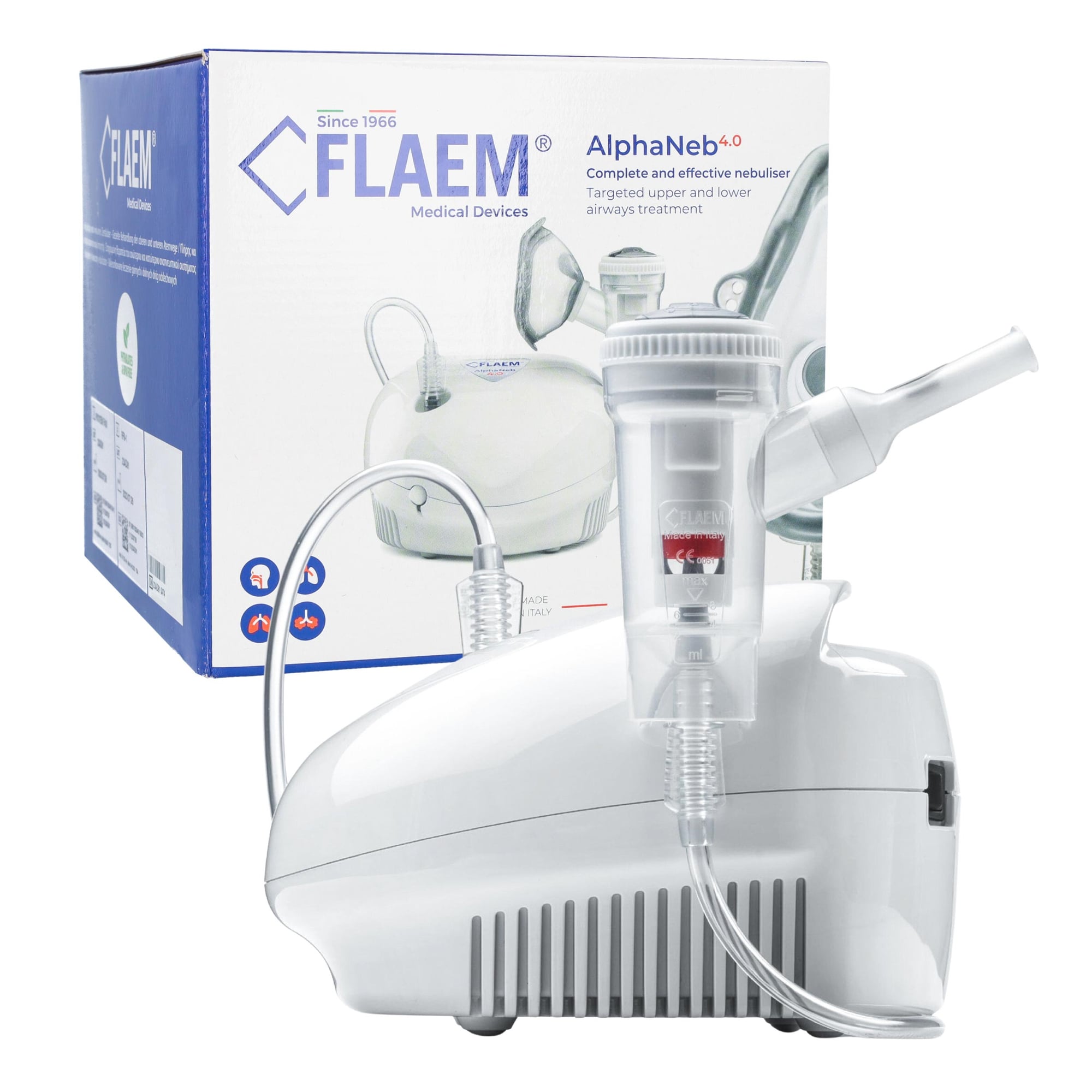 E-shop Flaem Alphaneb 4.0 Pneumatický piestový inhalátor s nebulizérom RF9