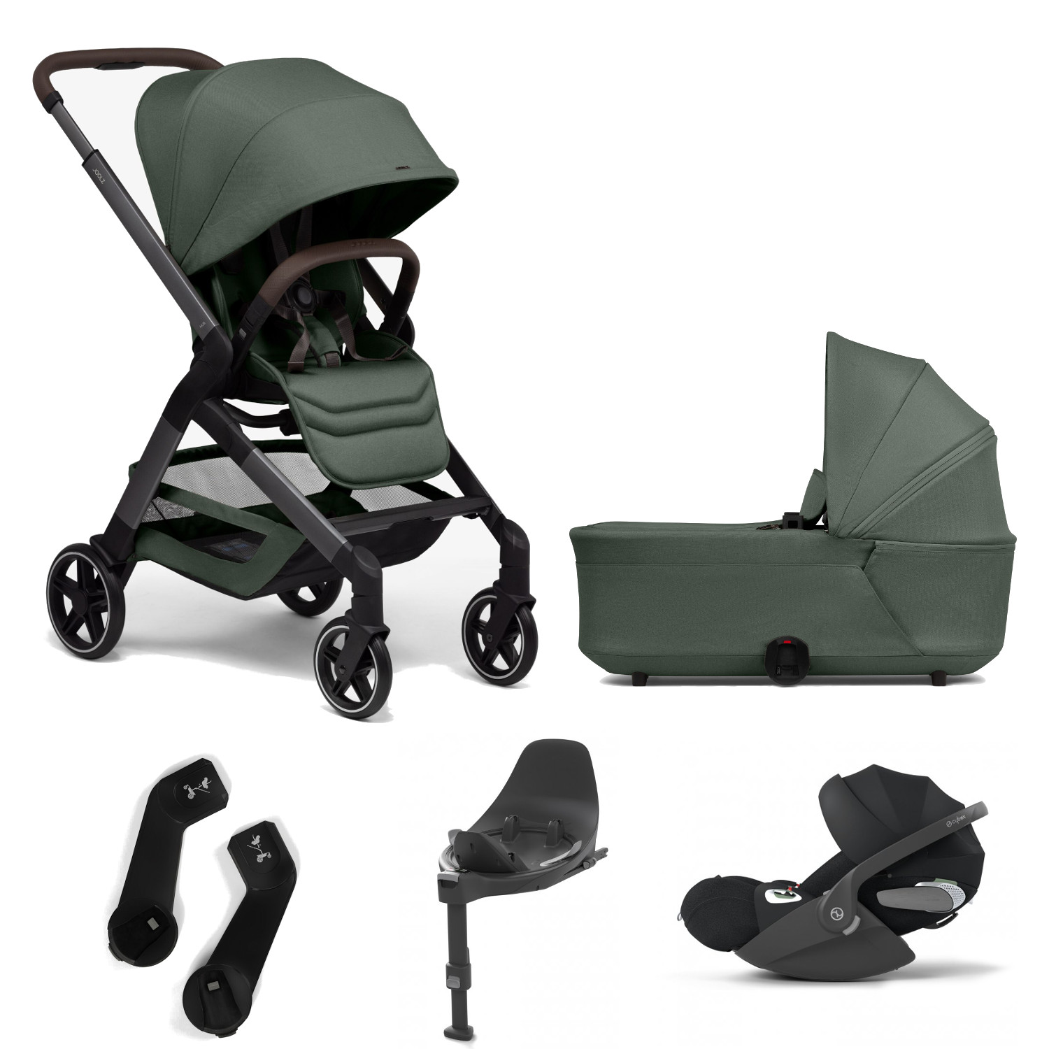E-shop Joolz výhodný set Hub² + Cybex Cloud T Plus + Base T, Forest green