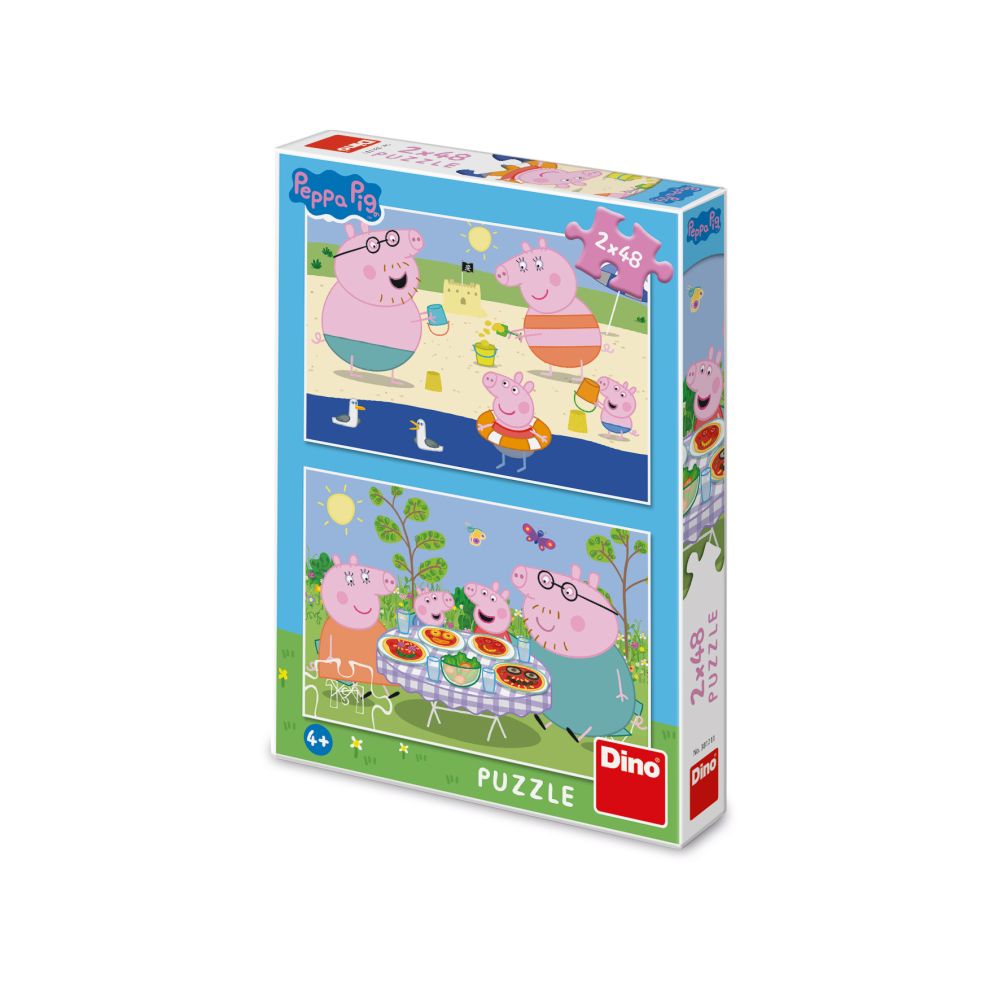 E-shop Dino PEPPA PIG: NA DOVOLENKE 2x48 Puzzle