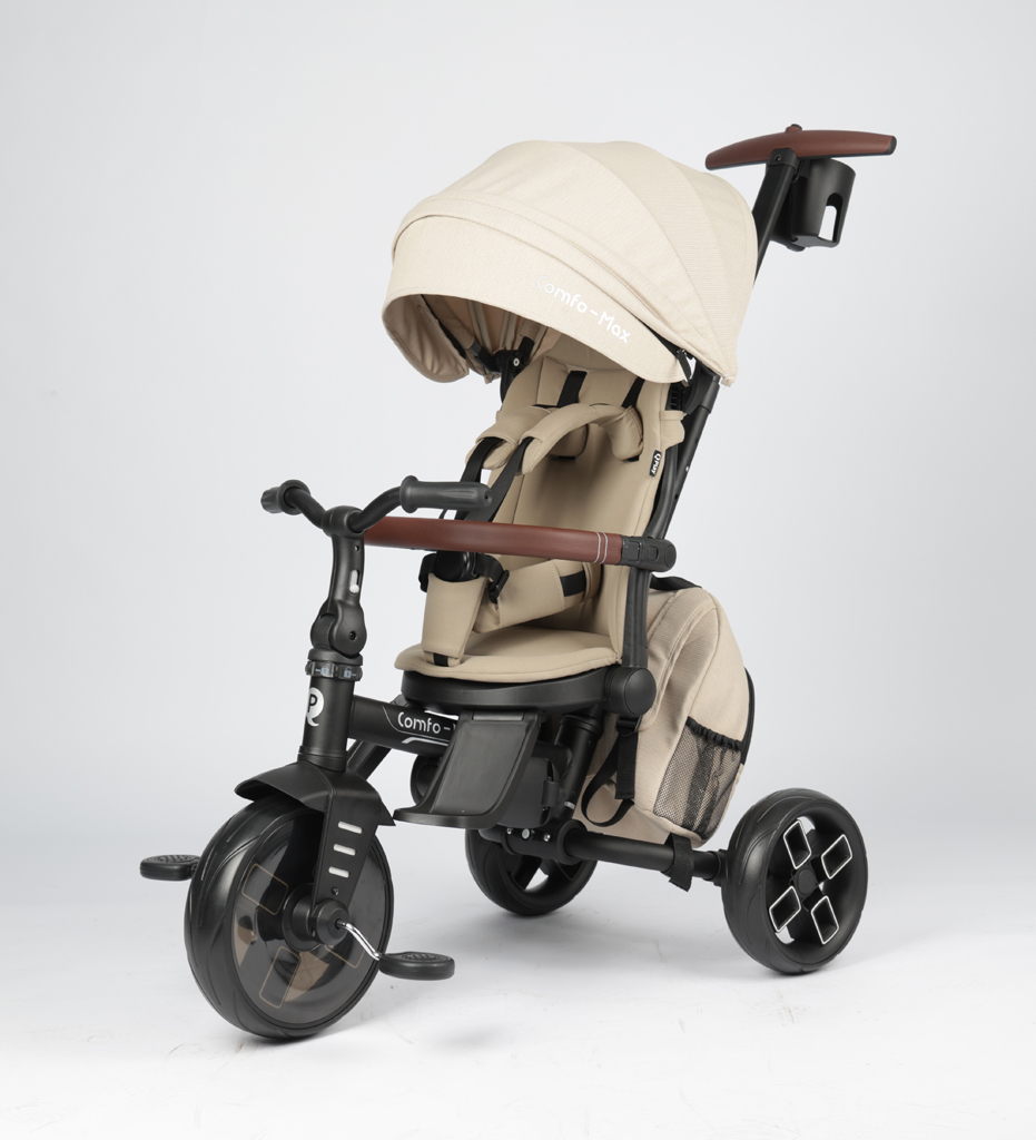 E-shop QPLAY Trojkolka Comfo Max Beige, 7v1, vek 10-72 mesiacov
