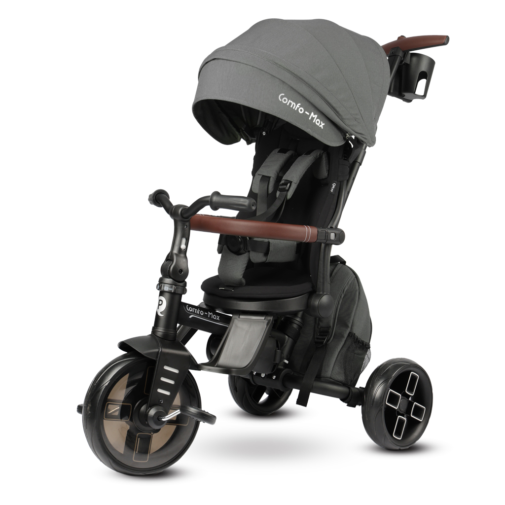 E-shop QPLAY Trojkolka Comfo Max Grey, 7v1, vek 10-72 mesiacov
