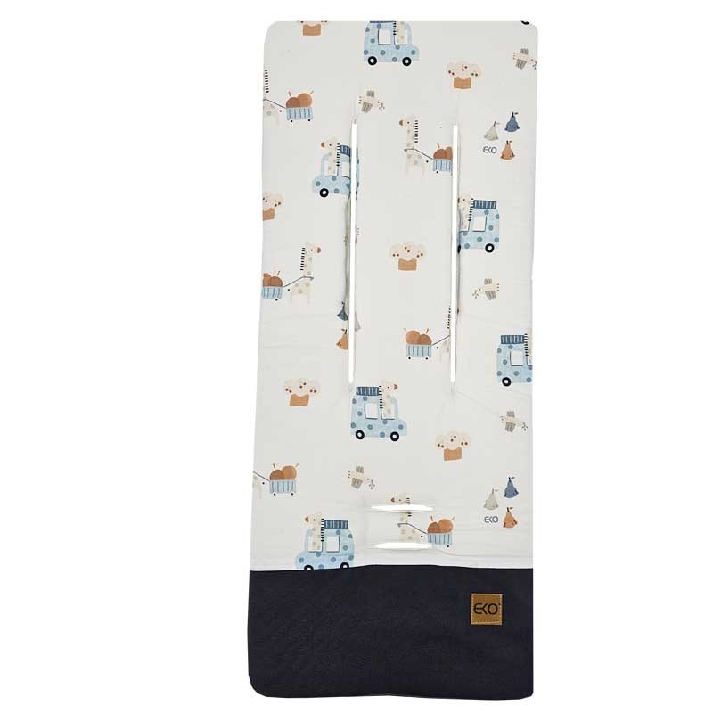 E-shop EKO Vložka do kočíka s penou MEMORY PD-04 GIRAFFE/BLUE
