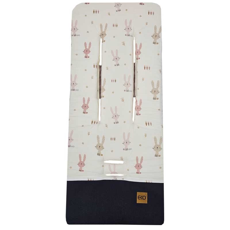 E-shop EKO Vložka do kočíka s penou MEMORY PD-04 BUNNY/ROSE PINK
