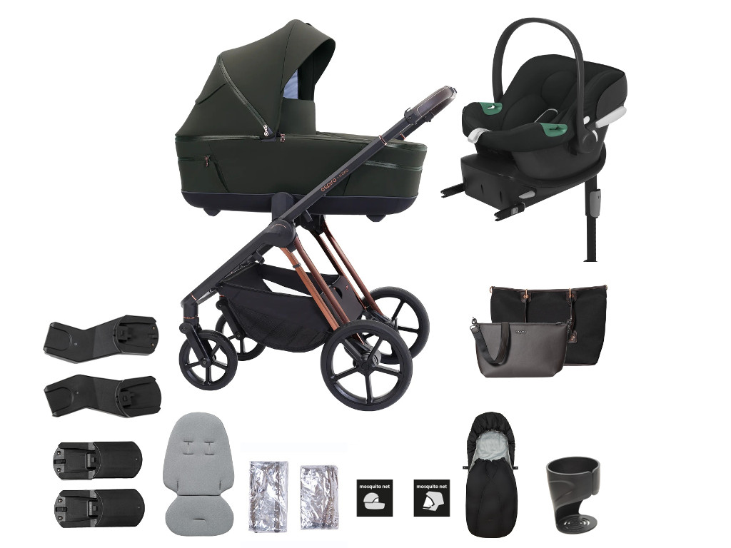 ESPIRO výhodný set Miloo 2025 + Cybex Aton B2 so základňou, 204 Luxury Green