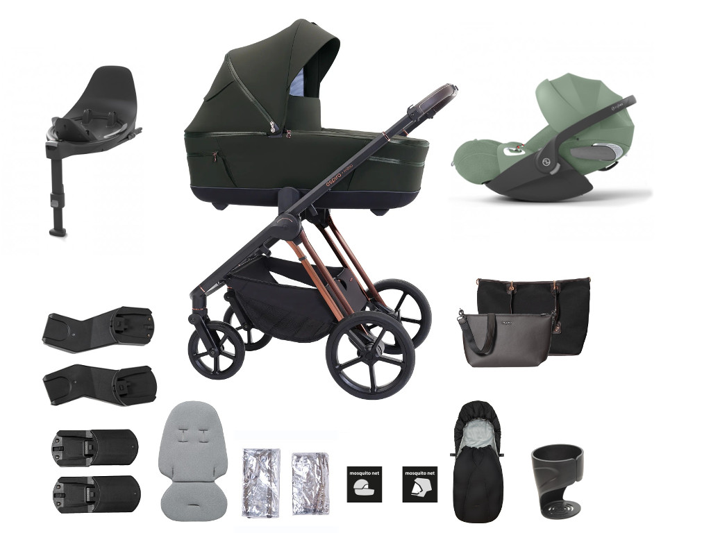 ESPIRO výhodný set Miloo 2025 + Cybex Cloud T Plus so základňou, 204 Luxury Green