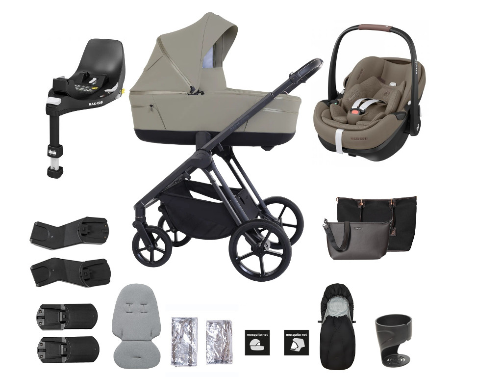 ESPIRO výhodný set Miloo 2025 + MC Pebble Pro 2 so základňou, 217 Cashmere Beige